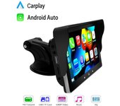Icreative 7 pulgadas Universal inalámbrico Carplay Android Auto Radio de coche IPS pantalla táctil reproductor Multimedia Google Siri Assist Monitor de coche Autoradio negro