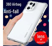 Funda de silicona anticaída para Oppo Find X5 Pro: Diseño de bolsa de aire transparente de cuatro esquinas, compatible con Find X2/X3 Find X2 Pro