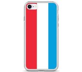 Coque iPhone - Drapeau Luxemburgo - iPhone SE 2020 - Souple - Multicolore - Verticale