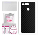 apgo Protective Skin Sticker for the back compatible with Honor View 20 Honor V20, Wrap Film, Foil, Vinyl - Pattern Carbon Black