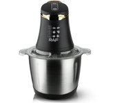Picadora de carne multifuncional, batidora de carne eléctrica doméstica, picadora de carne de acero inoxidable One Size negro