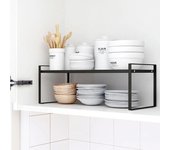 Estante de almacenamiento para utensilios de cocina, armario para platos, vajilla, estante escurridor, organizador sobre el fregadero, tendedero para cubiertos y vajilla.