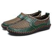 Zapatos de vadeo para exteriores para hombre, zapatillas de tenis transpirables sin cordones de malla, mocasines hechos a mano de alta calidad, zapatos de conducción antideslizantes, zapatillas deportivas para hombre 38
