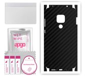 apgo Protective Skin Sticker for the back+sides compatible with Huawei Mate 20, Full Wrap Film, Foil, Vinyl - Pattern Carbon Black