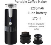 Cafetera eléctrica portátil, máquina de café de cápsulas concentradas americana inalámbrica, para exteriores, coche