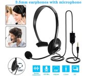 Auriculares con cable para centro de llamadas con micrófono Auriculares para operador telefónico con cancelación de ruido para PC, ordenador, portátil, teléfonos móviles negro