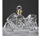 Decantador de whisky con forma de motocicleta vintage, botella de vidrio de 750 ml para bebidas alcohólicas, decoración única para bares y fiestas de licores