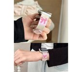 Correa de reloj con bonito lazo bordado Aurora de cuero para Apple Watch 8 49 9 7 SE 6 para iWatch 45 42 44 40 mm, pulsera encantadora para niña 49MM