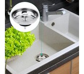 2 piezas cubiertas de fregadero filtro de acero inoxidable antiobstrucción con perilla central tapón de goma cocina inferior colador de drenaje de fregadero de doble uso tapones de drenaje del fregadero 2pcs