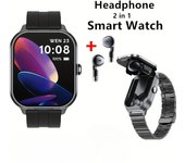 Reloj inteligente TWS 2 en 1 con auriculares y Bluetooth, reloj de pulsera deportivo con control de la salud, NFC y llamadas para hombre y mujer
