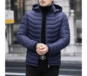Chaqueta acolchada de algodón de invierno para hombre Abrigo cálido de estilo corto con capucha para hombre 7XL