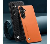 Funda de teléfono de cuero PU de lujo para Samsung Galaxy S24 Plus S24 Ultra 5G, funda trasera de protección completa de silicona suave para Samsung S23 FE S22 S21 for samsung S24 plus blanco