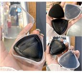 Esponja triangular para maquillaje en polvo, esponja para base líquida, esponja cosmética seca y húmeda, herramientas de maquillaje con caja de almacenamiento