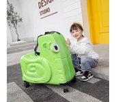 Bolsa de equipaje con ruedas para niños, Maleta de viaje, maleta con ruedas giratorias, bonita maleta para llevar en el maletero del bebé 20" azul