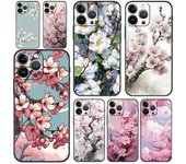 Funda de teléfono con diseño de flor de cerezo para iPhone, Samsung Galaxy, Redmi, Xiaomi, Oppo, OnePlus Note SA 7, 8, 9, 10, 11, 12, 13, 14, 20, 21, 22, 23, 53, 54 Pro Max, Ultra TPU suave iPhone 6 or 6S