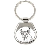 Norwegian Lundehund, Norsk Lundehund - keychain with a dog, keychain with a print, personalized pendant from the Art-Dog brand plata