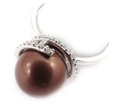 Bague Argent 'Sissi' Blanc 52