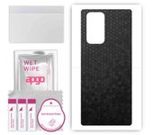 apgo Protective Skin Sticker for the back compatible with LG Wing 5G, Wrap Film, Foil, Vinyl - Pattern Black Honeycomb