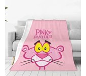 Manta de Pantera Rosa polar Otoño/Invierno lindo leopardo Anime mantas cálidas portátiles para cama colchas de coche 75x100cm 30x40in