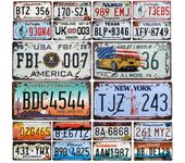 [SQ-DGLZ] Nueva Moda Matrícula de coche Tienda Bar Decoración de pared Signo de estaño Vintage Signo de metal Decoración del hogar Pintura Placas Cartel