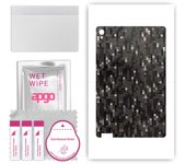 apgo Protective Skin Sticker for the back compatible with Lenovo Tab P11, Wrap Film, Foil, Vinyl - Pattern Carbon Black Pixel