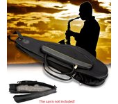 Funda tipo mochila de tela Oxford acolchada de algodón de 5 mm para saxofón alto negro
