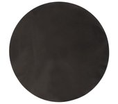 Alfombrilla de silicona antiadherente lavable resistente al calor para cocina a gas, barbacoa, redonda, negra, 40 cm