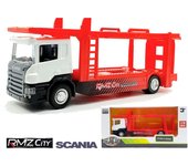 1/64 Scania Truck Car Carrier Trailer Transporter Color blanco 1/64-Size:15*6.3*4cm rojo