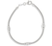 Les Trésors De Lily [Q4605] - Bracelet Argent 'Boho' argenté (rhodié) - 3 mm plata