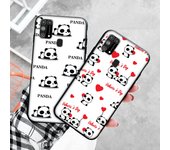 Funda negra para Xiaomi Redmi 13C Note 9 iPhone XR 7 8 14 15 11 12 13 X XS Pro Max Samsung A25 S23 S24 FE Ultra Plus Panda Cartoon iPhone 6 Plus abismo