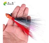Señuelo de pesca con cola de milano, 14g, pelo seco, trucha, Señuelos de pesca con mosca, lubina, trucha, cebo suave, señuelo de pesca, productos de pesca en el mar