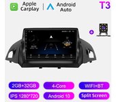 Radio de coche Android Auto Carplay para Ford Kuga 2 Escape 3 2012-2019 Reproductor multimedia Unidad principal Estéreo Navegación GPS BT WIFI 2 + 32 GB 1+16GB