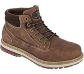 Botines con ojales Route 21 para hombre 9 UK marrón