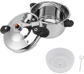 Olla a presión de 80 kPa, olla a presión de acero inoxidable con doble asa, gran capacidad, para cocina instantánea 10L