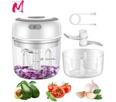 Picadora eléctrica de alimentos para cocina, Mini trituradora machacadora de ajo, picadora de carne portátil USB, picadora de verduras para utensilios de cocina