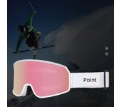 Gafas de esquí cilíndricas antivaho de doble capa 2024 con protección UV y tarjeta para miopía