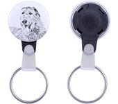 Irish Wolfhound - keychain with a dog portrait, pendant with the brand's own Art-Dog graphics