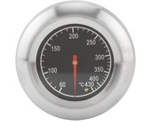 Termómetro de acero inoxidable para barbacoa, de 60 a 430 grados Celsius, para ahumador y parrilla. blanco