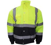 Chaqueta bomber de dos tonos de alta visibilidad Yoko 3XL amarillo/azul oscuro