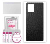 apgo Protective Skin Sticker for the back compatible with Wiko T60, Wrap Film, Foil, Vinyl - Pattern Black Honeycomb