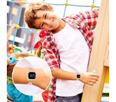 Reloj electrónico LED con carcasa galvanizada, diseño cuadrado, pantalla de fuente grande, tiempo preciso, reloj fácil de leer plata