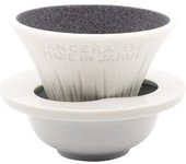 Filtro de café de cerámica COFIL Fuji con base y platillo dedicados, color blanco 1390400506