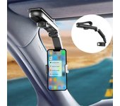 Soporte para teléfono con visera solar para coche, soporte multifuncional para teléfono móvil con visera giratoria de 360 ​​°, con IPhone/Samsung/Android 1 PCS verde