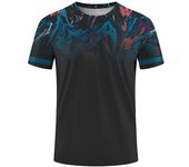 Chándales de Fitness al aire libre para hombre, camiseta de manga corta, Tops de ocio con cuello redondo para mujer, ropa de entrenamiento de Material de secado rápido para verano 2023 M