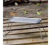 TOMSHOO Parrilla plegable portátil para acampar al aire libre, parrilla de barbacoa de titanio, Mini mesa ultraligera para