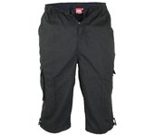 Duke Mens Mason Kingsize Cargo Capri Shorts 6XL negro