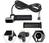 Empuñadura del acelerador de bicicleta eléctrica con pantalla LCD