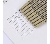 Pluma de aguja Pigma Micron, resistente al agua, dibujo, línea de gancho para bocetos, 005 01 02 03 04 05 08, pincel 005