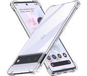 Funda de teléfono de silicona transparente gruesa a prueba de golpes para Google Pixel 7 Pixel 7 Pro Pixel 6A 6 Pro Pixel 6 funda protectora trasera de lente Google Pixel 7 transparente