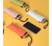 Mini paraguas de sol, paraguas de lluvia de bolsillo pequeño, paraguas plegable de vinilo, protección ultravioleta UV, sombrilla de bolsillo, cápsula amarillo